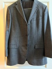 Zegna Charcoal Plaid Wool Suit