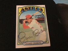 Autographed 1972  Topps Cesar Cedeno rookie.             #H-1