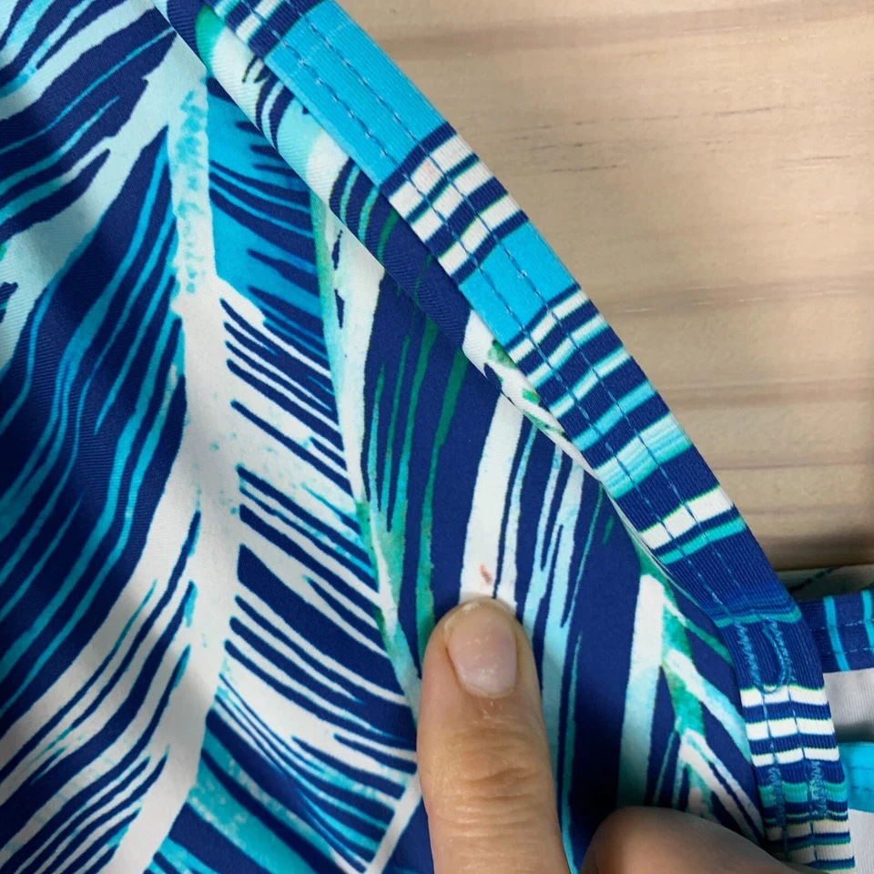 Traje de baño LA BLANCA para mujer azul medio palmeras muslo alto Foto 2 de 4