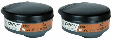 4xPar Scott Safety PRO2 A2 Filtros Máscara de Gas Profile2 Aviva2 Promask2 - Imagen 1 de 4
