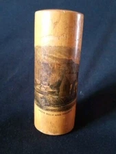 Mauchline Needle Case Weem Rock & Village Antique 1845 3.25"