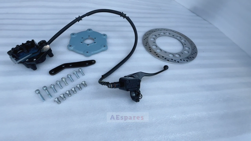 For Royal Enfield Bullet Complete Kit Front Disc Brake Assey + disc Wheel GEc - Video 1 of 1