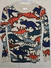 HANNA ANDERSSON Dinosaur Colorful Print Organic Cotton Sleep Pajama Top 110 5