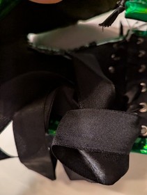 Lavish By Daisy Corsets Small Green Holo Bustier And Skirt Set NWT