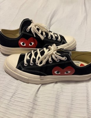 Converse Comme des Garçons PLAY Chuck Taylor All Star Low Top Canvas Heart- NEW