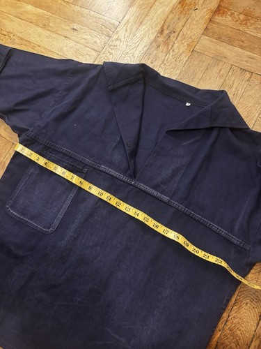 Vintage Distressed French Blue Cotton Fisherman Smock Pullover Work Jacket Sz. M - Picture 6 of 9