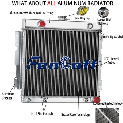 3 Core Aluminum Radiator Fit 1975-1978 Dodge B100 200 D100 150 PLYMOUTH V8 CC511