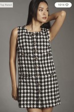 Reformation Tropez Tweed Mini Dress 12 Old Money Quiet Luxury Classic Designer