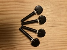 Natural solid ebony black high quality ebony violin Four Pegs