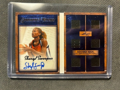 2025 Leaf History Book Spinning Yarns SHERYL SWOOPES  #1/5 Bookend Auto USWNT