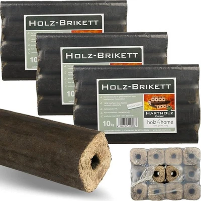holz4home® Pini Kay Eichenbriketts 30 kg – 100% natur, hochwertig für Kamin/Ofen