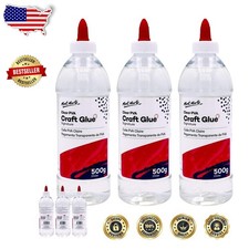 Clear PVA Glue 17.63oz 3 Bottles - Craft, Art, School, Dries Invisible