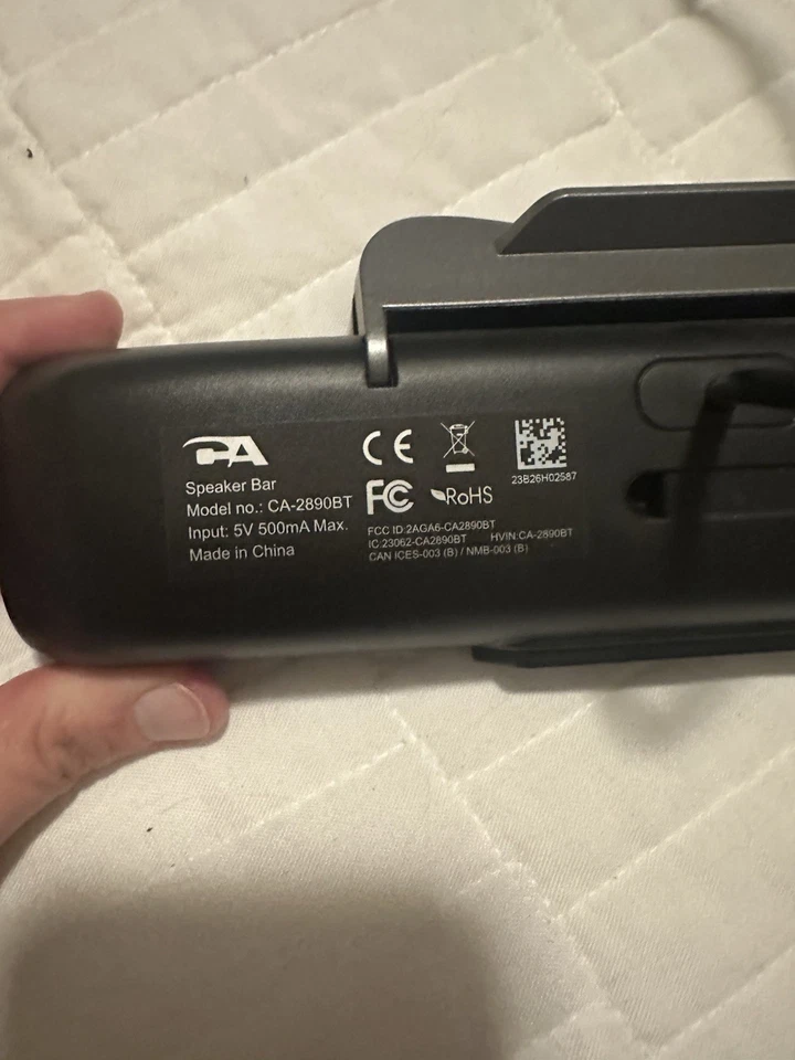 Barra de altavoz estéreo USB Cyber Acoustics (CA-2890) - Se sujeta fácilmente al monitor Foto 2 de 2