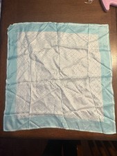 Vintage Vera Neumann Scarf Aqua And White