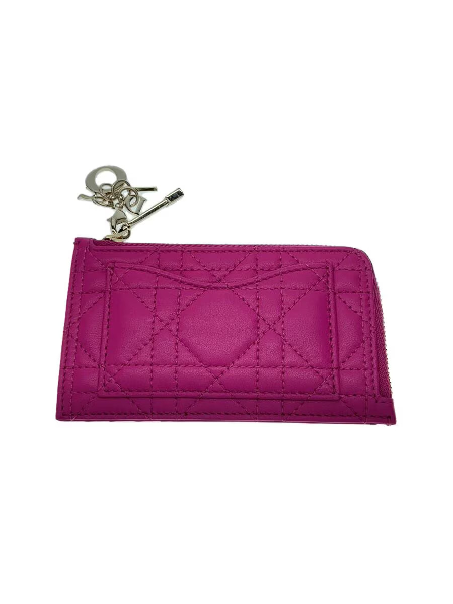 Christian Dior Card Case Leather PNK Women's 33-MA-0233