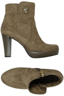 TOM TAILOR Denim Stiefelette Damen Ankle Boots Booties Gr. EU 37 Beige #57avp2t