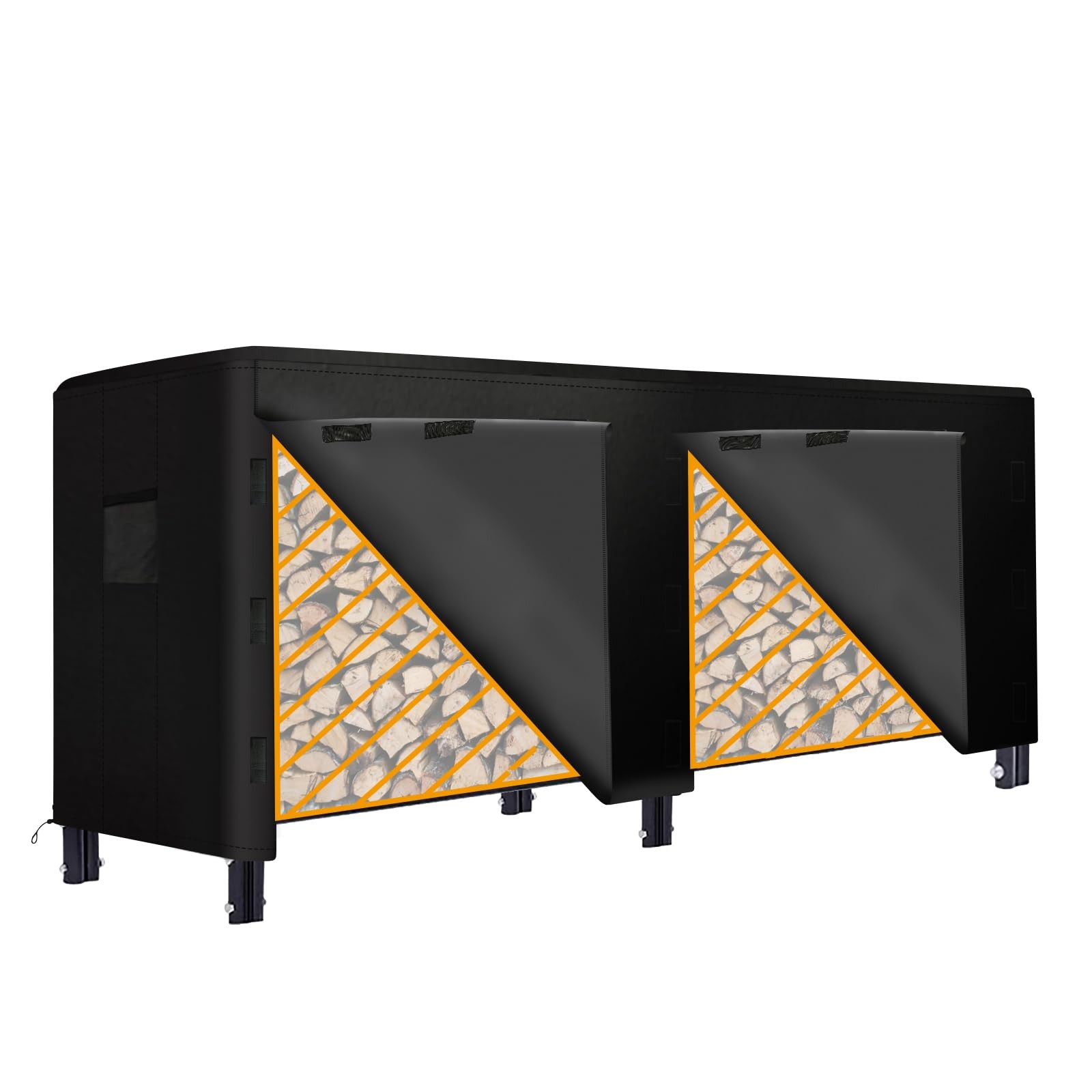 КРЫШКА ДЛЯ СТЕЛЛАЖА ДЛЯ БРЕВЕН BDL 8 ФУТОВ ВОДОНЕПРОНИЦАЕМАЯ КРЫШКА ДЛЯ ДРОВ В ТЯЖЕЛЫХ УСЛОВИЯХ ЭКСПЛУАТАЦИИ - ЧЕРНЫЙ 6690₽