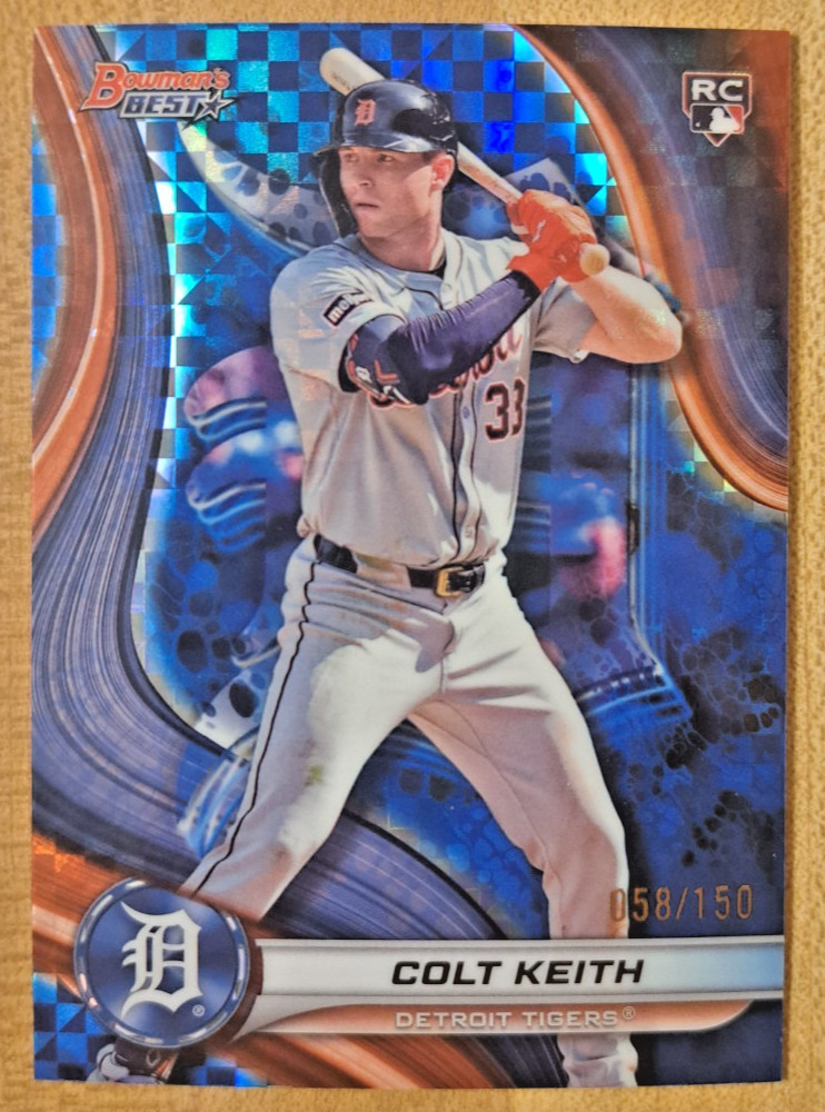 2024 Bowmans Best Blue X-Fractor /150 Colt Keith RC #28 SP SSP Rookie Card RARE!