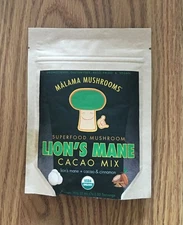 BB 2027-06 Malama Mushrooms Organic Lion's Mane, Cacao & Cinnamon Mix (2.46 Oz)