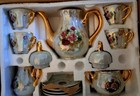 Fine Porcelain  Gold Plated Vintage Tea / Coffee Set 13 pc . — photo 2