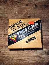 Maxell High Bias XLII 90 Minute 6-Pack Blank Audio Cassettes Brand New Sealed