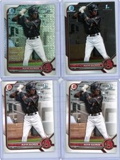 4 * ALVIN GUZMAN * 2022 1ST BOWMAN CHROME MOJO REFRACTOR RC + BASE RC'S