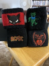 Vintage 2000s Sweatbands AC/DC, Grateful Dead, The Crow, Emily The Strange. EMO