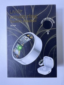 New LIVUP Smart Ring Health Tracker Size 8 Silver Activity Sleep Heart Rate Step