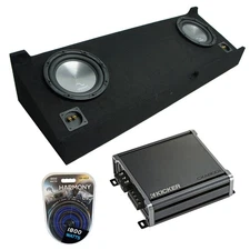 2007-2013 Chevy Silverado Crew Cab Truck Harmony A122 Dual 12" Sub Box & CXA8001
