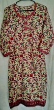 Handmade Indian Style Multi-Colored Jeweled Neck Tunic Size Medium