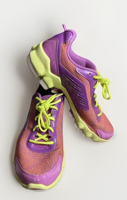 Girls UA GGS Micro G Nitrous Running Shoes US Youth Size 7Y Purple Orange Lime
