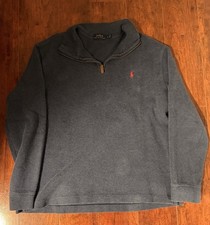 Ralph Lauren Polo Blue Quater Zip Sz L