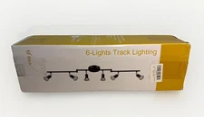 46" LED  Black Track Light  6 Warm 2700K White Flood Lights New Sealed