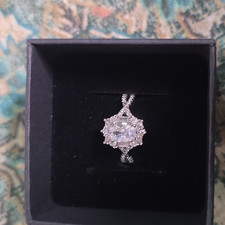 Halo Engagement Ring Size 7 925 Sterling Silver Emerald Moissanite White