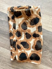 Animal Print Scarf Silk Chiffon Rectangle VTG 16.5 x 43"