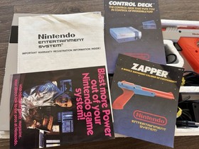 Vintage 1985 Nintendo NES Action Set Bundle+Retro Scaler2x+7 Games+Poster