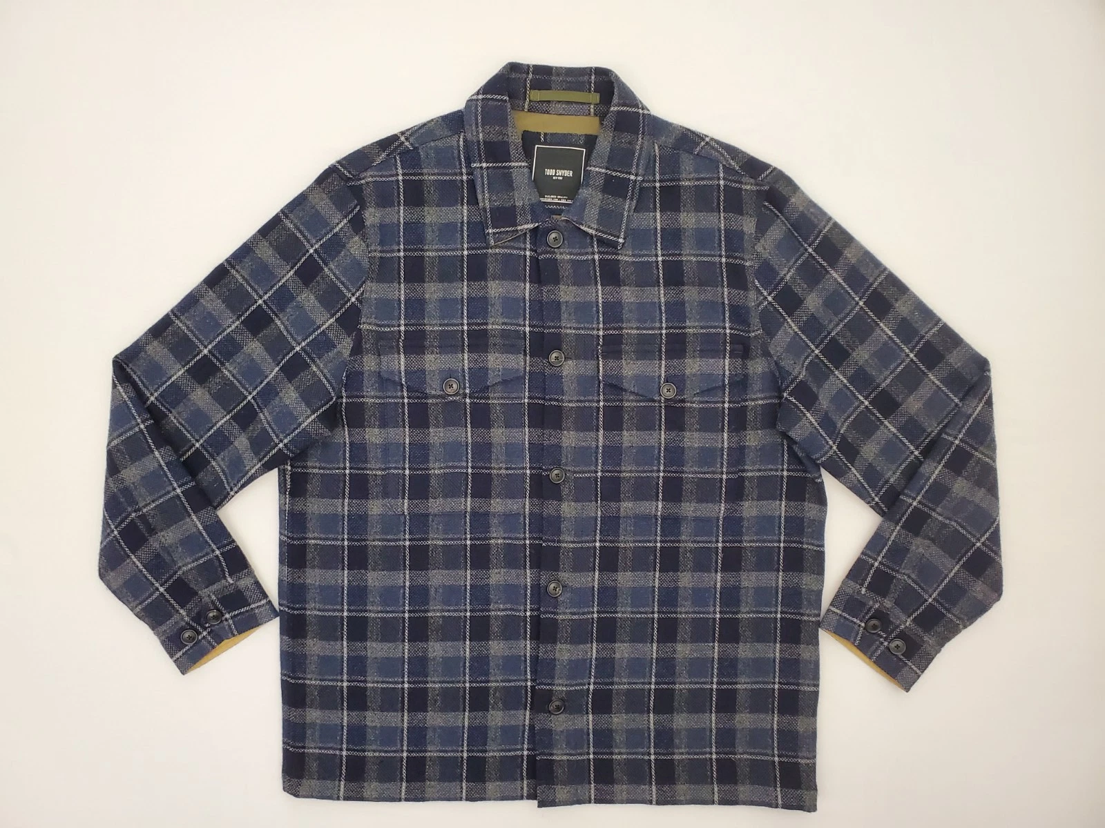 Todd Snyder Plaid Wool Utility Overshirt Jacket Size L Made in Portugal NWOT - product detail image 1