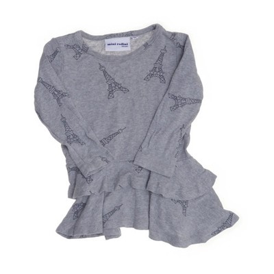 Mini Rodini, Kleid, Größe: 68/74, Grau, Bio-Baumwolle, Sonstiges, Mädchen #IOF
