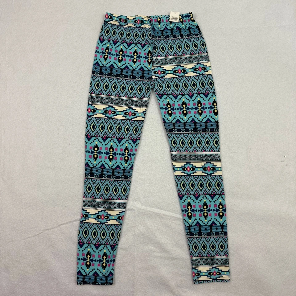 Leggings femininas Aztec Design tamanho único elástica macia amanteigada NOVA - Imagem 2 de 4