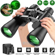 180x100 High Power Military Binoculars HD Day/Night Zooming Hunting Camping Bag