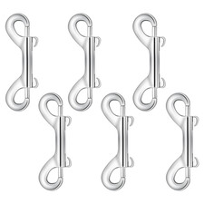 6 Pack Metal Trigger Snap Hooks - Double Ended Bolt Snaps for Dog Leash, Heavy D