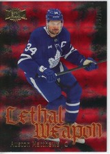 2025-26 25-26 Skybox Metal Universe Auston Matthews Lethal Weapons Red card /100