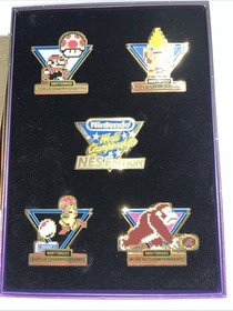 Nintendo World Championship NES Switch Accessories.  NO Game.  Pins Art Card Etc