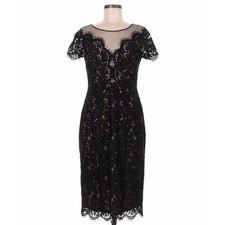 Rene Ruiz Collection Black Lace Cocktail Dress Evening Gown Chic Elegant Size 6