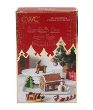 CWC Cook With Color 13 Piece 3D Christmas Cookie Cutter Set
