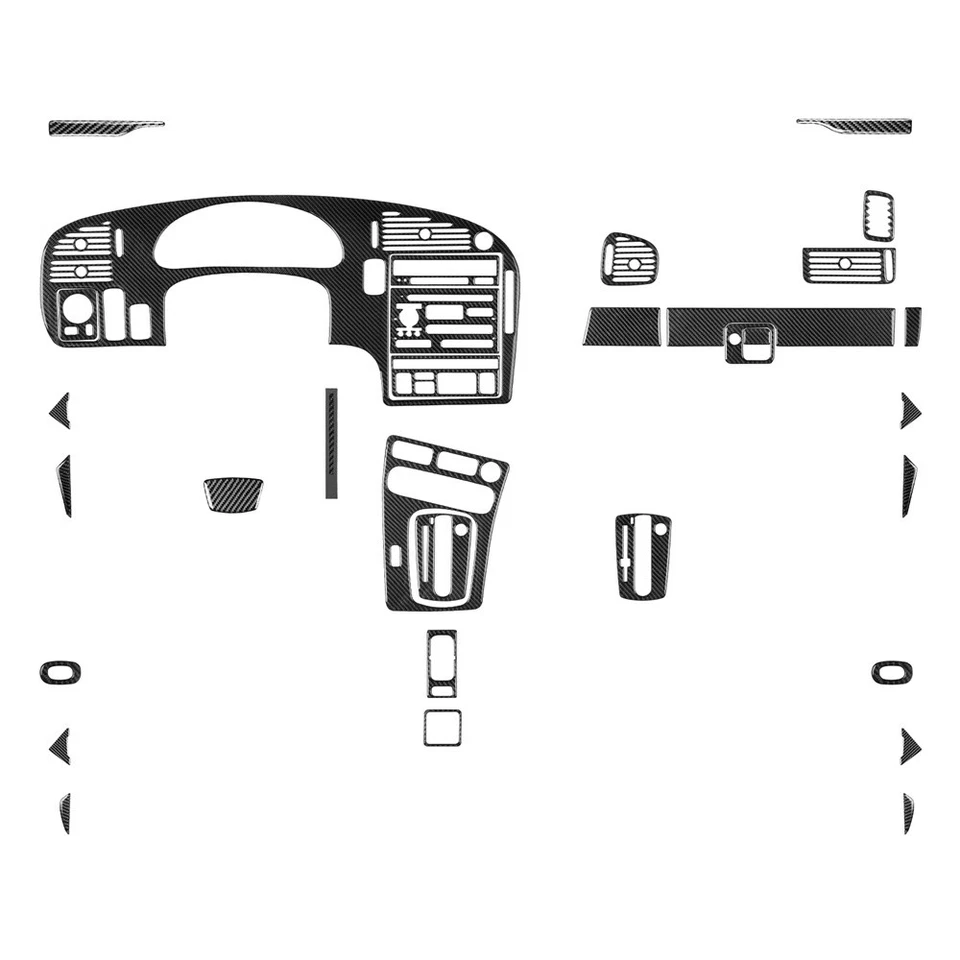 Juego completo de 32 kits de molduras decorativas de fibra de carbono suave para coche Saab 9-5 1997-2005 Foto 2 de 4