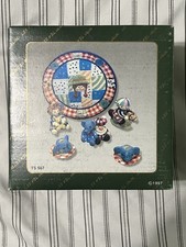 RAGGEDY ANN  ANDY MINI TEA SET POPULAR IMPORTS 1997 RESIN, NEW IN BOX