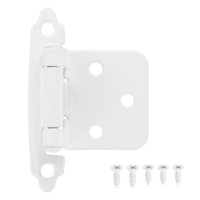 1/2 ''Overlay Schrank Scharniere 6 Stück Flush Mount Schrank Tür Scharniere Weiß