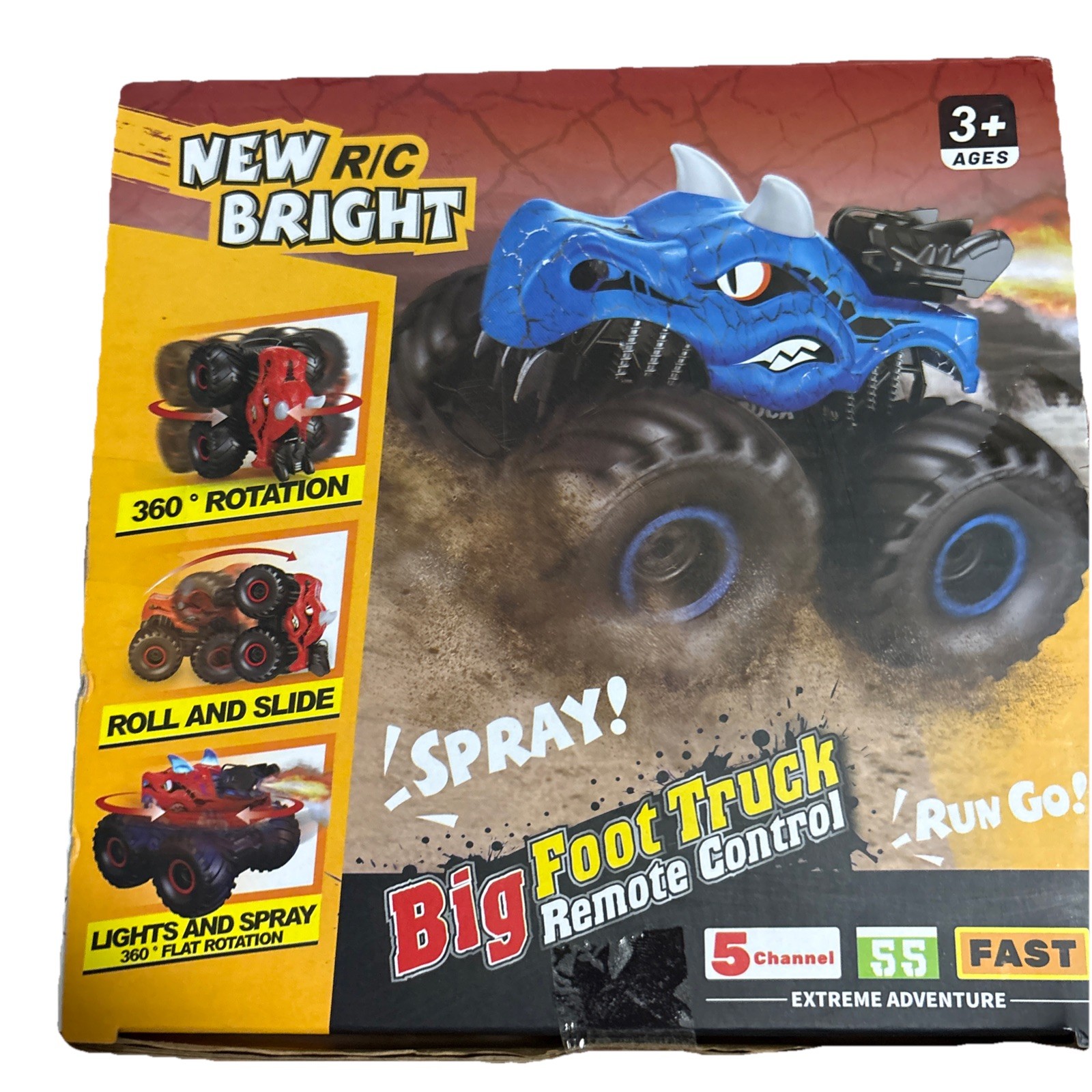 , 360&deg; Rotating Rc Cars For Boys 4-7 With Spray, Light & So