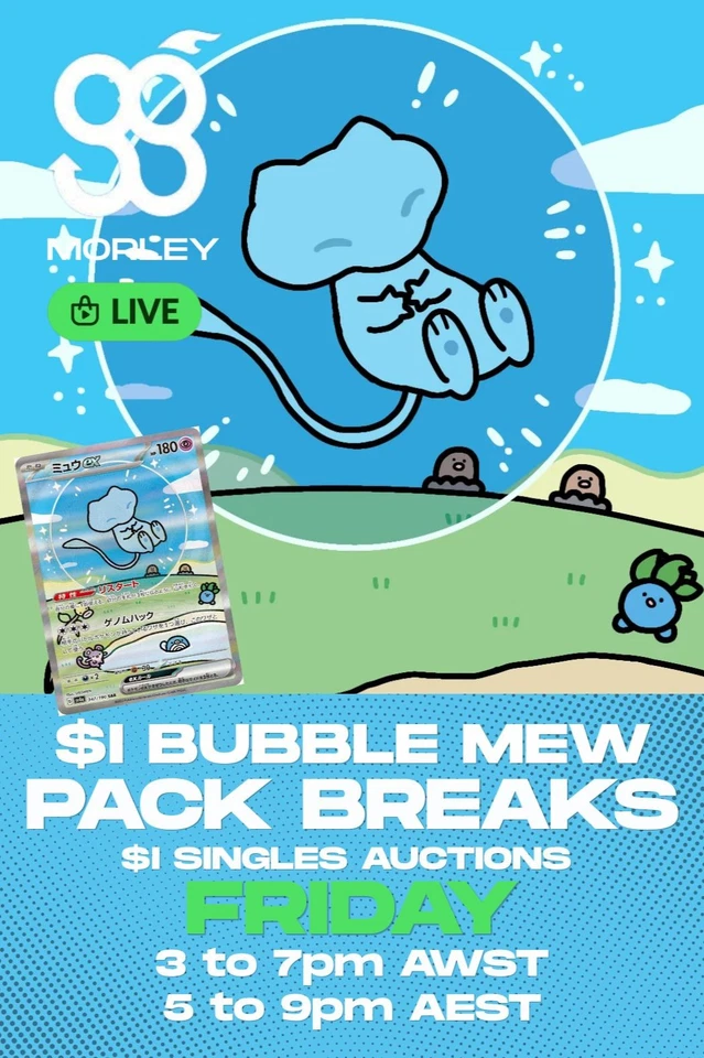 $1 Bubble Mew + $1 Singles and Pack  Breaks